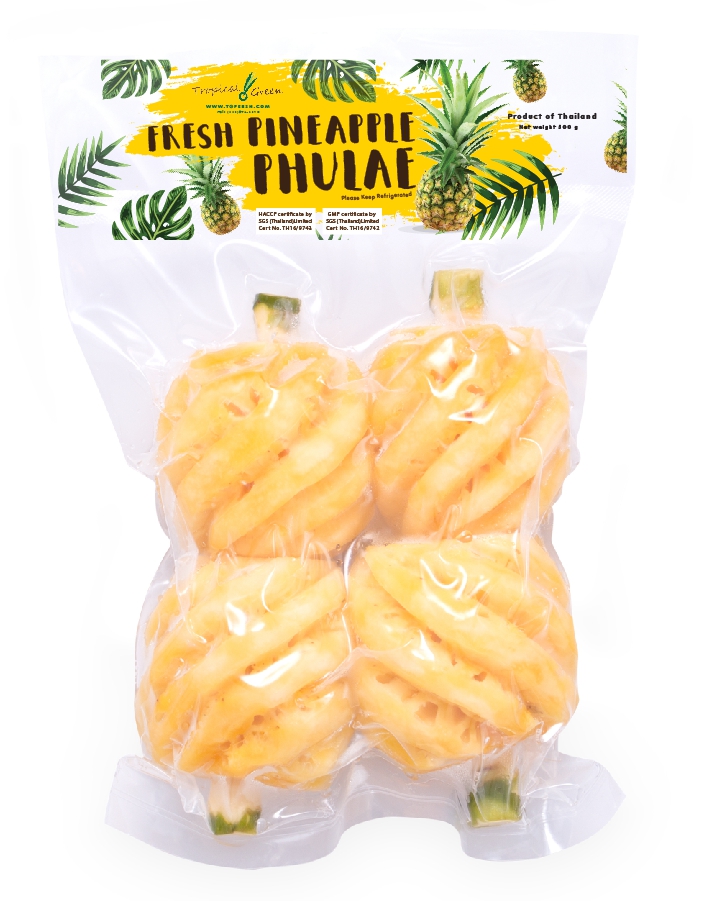 Fresh Cut Pineapple Tropical Green